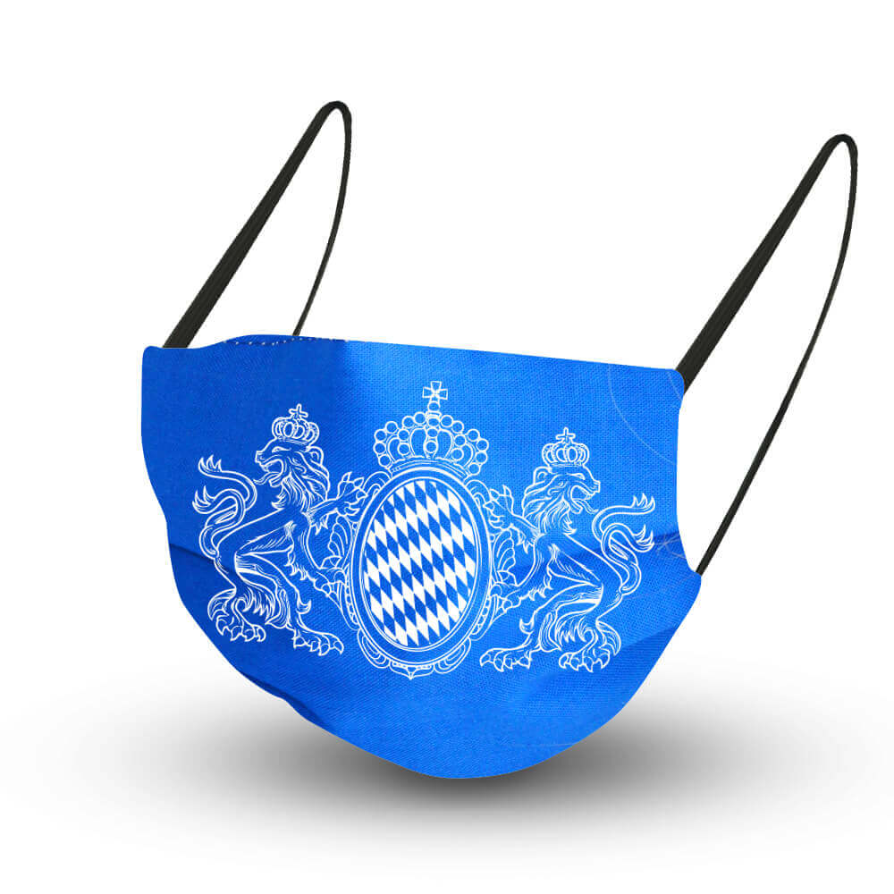 bayrisches Wappen-Motiv in blau mit Löwen